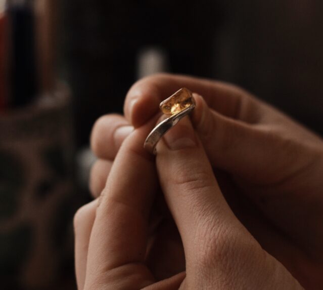 jeweller creating bespoke ring