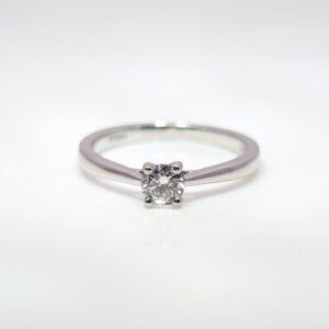 Platinum 0.30ct Round Brilliant Cut Diamond Ring
