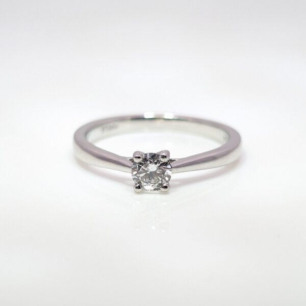 Platinum 0.30ct Round Brilliant Cut Diamond Ring