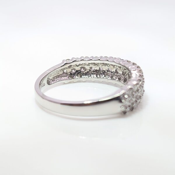 Locally sourced pre-loved vintage and antique jewellery at Aleks Jewellers. Discover our Pre-Loved 1ct 3-Row Half Eternity Pave Set Diamond Ring in 18ct White Gold.