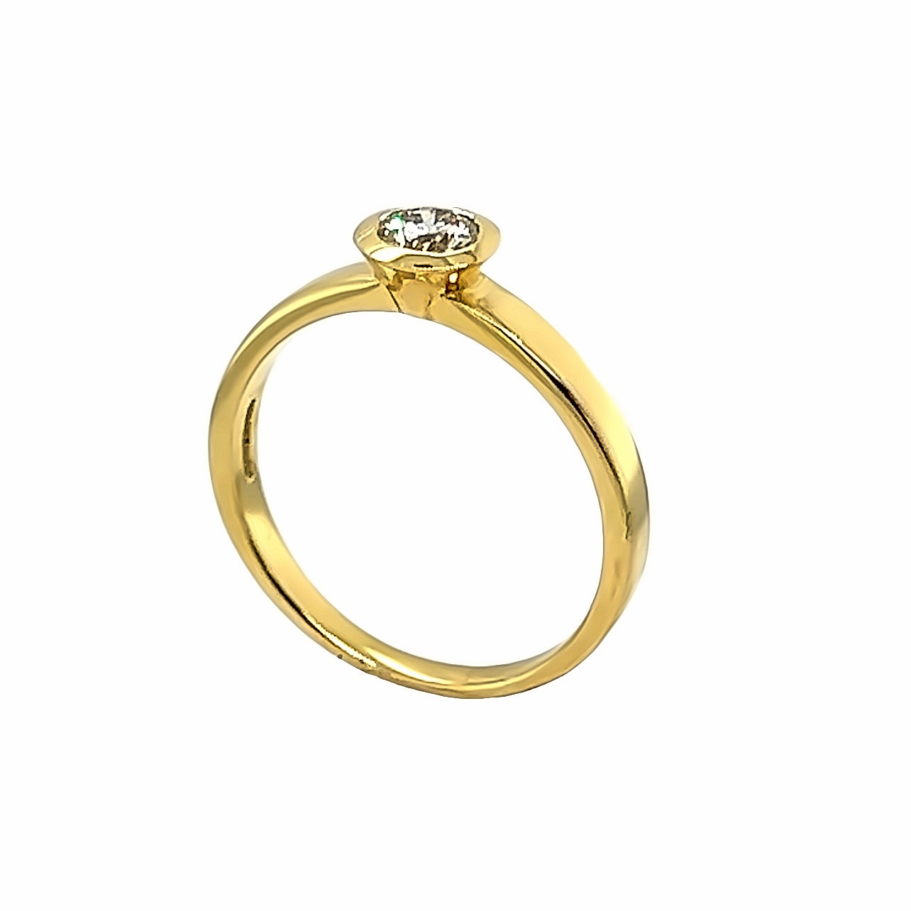 18ct Yellow Gold 0.30ct GIA Certified Round Brilliant Cut Diamond Solitaire