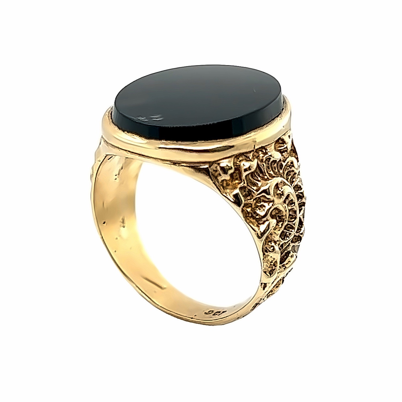 9ct Yellow Gold Onyx Signet Ring - Aleks Jewellers