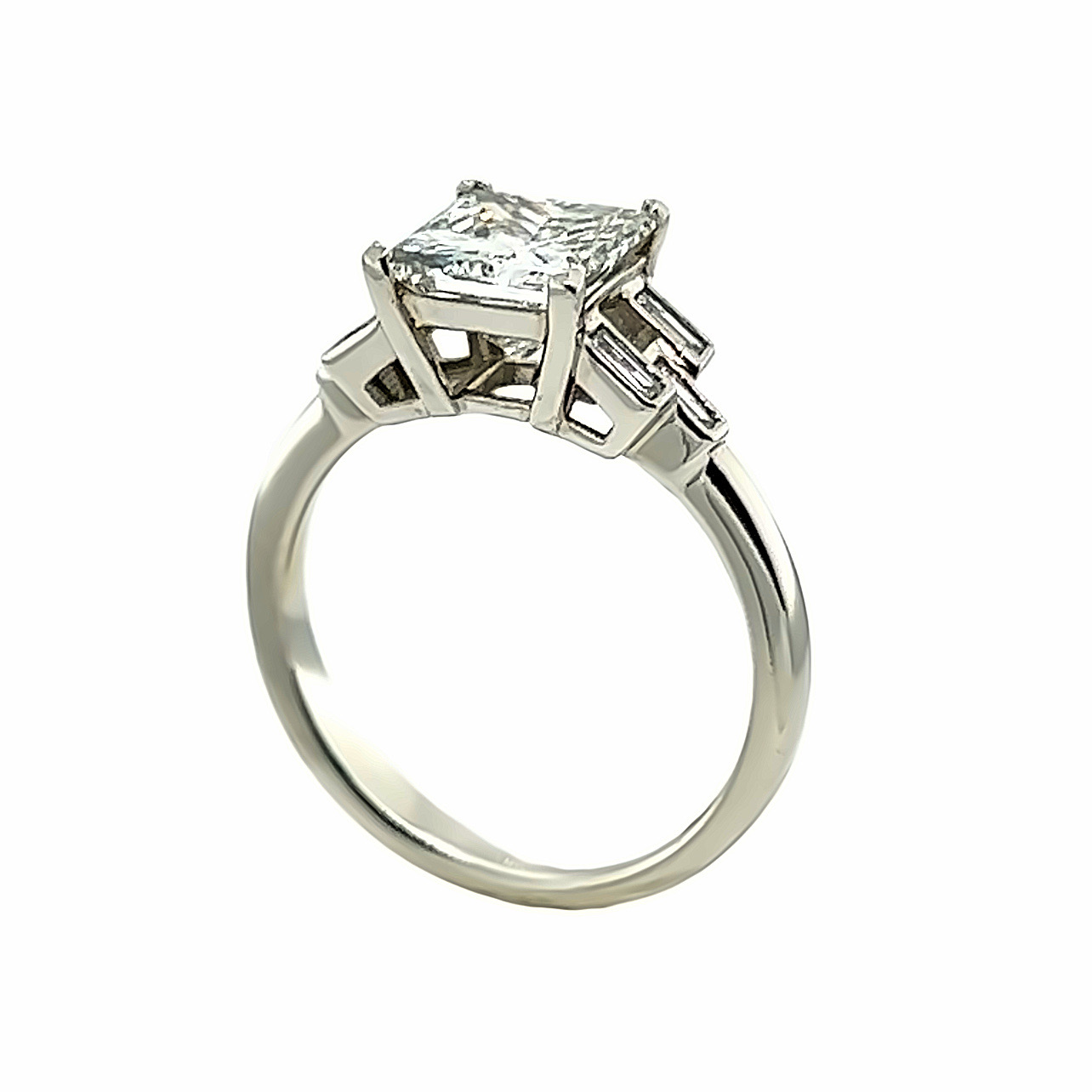 Platinum princess on sale cut engagement ring
