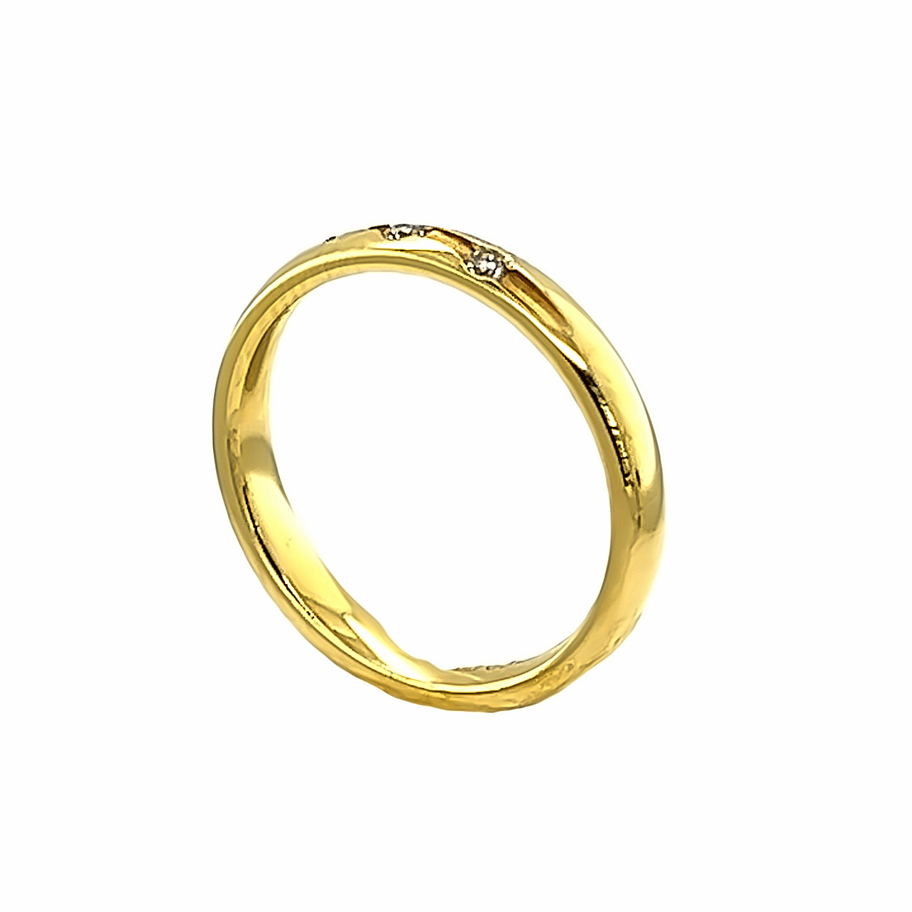 18ct Yellow Gold Diamond Set 2.8mm Wedding Band - Aleks Jewellers