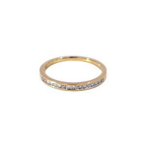 9ct Yellow Gold 0.15ct Channel Diamond Eternity Ring