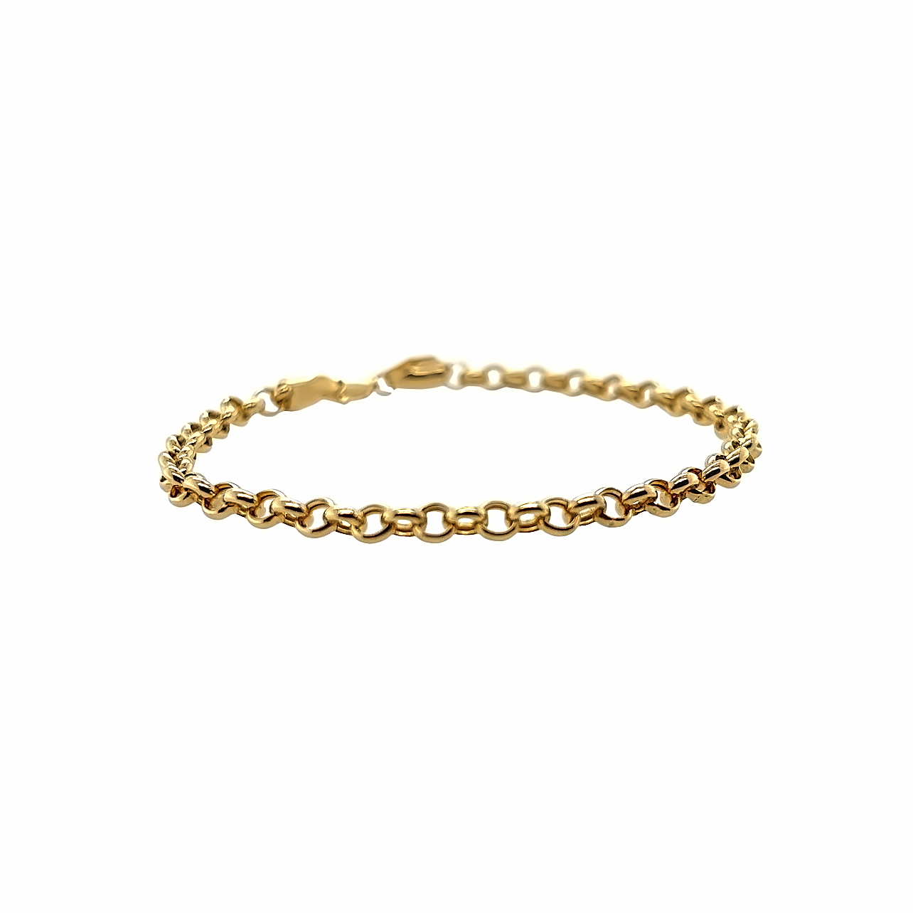 9ct Yellow Gold 7.25mm Oval Belcher Bracelet | Buy Online | Free Insured UK  Delivery