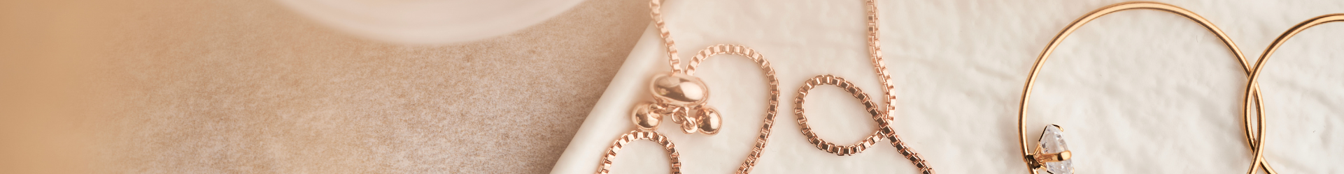 close up of rose gold chain