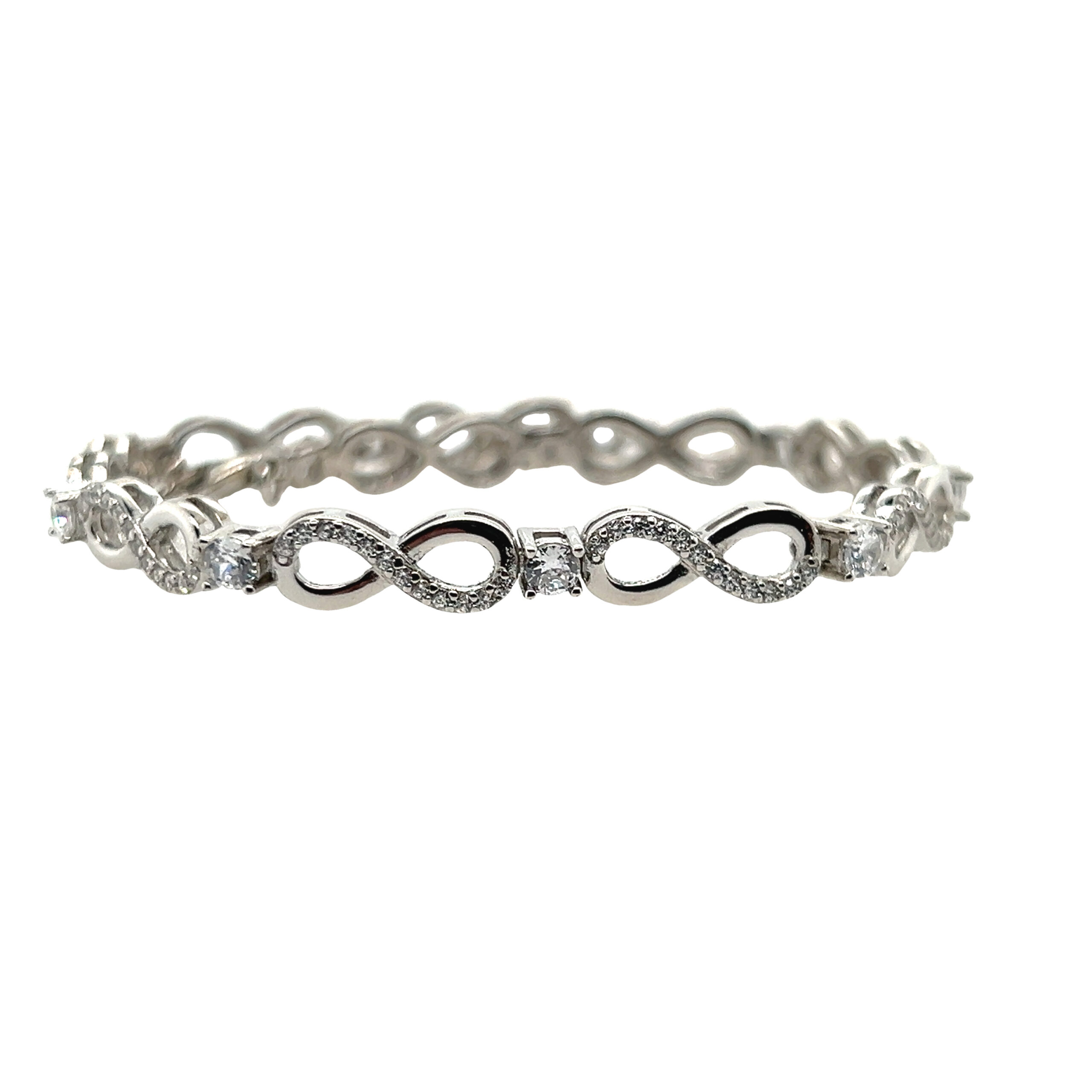 Silver and cz infinity bracelet. Aleks Jewellers