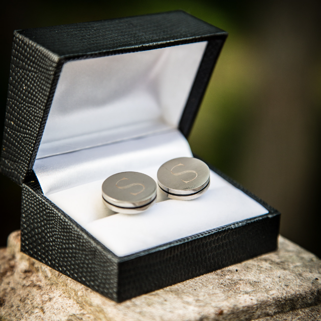 personalised men's cufflinks in gift box