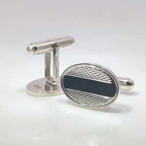 Discover our Sterling Silver Barley Centre Space Oval Cufflinks. These silver barley & center space cufflinks are the perfect addition for weddings or other formal occasions. Dimensions -19mm x 13mm
