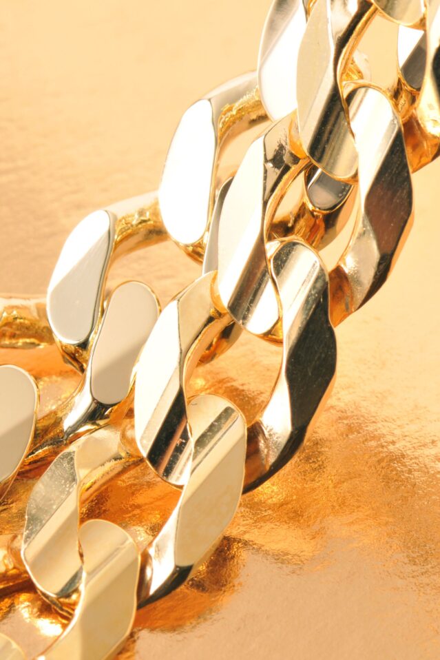 Gold curb chain
