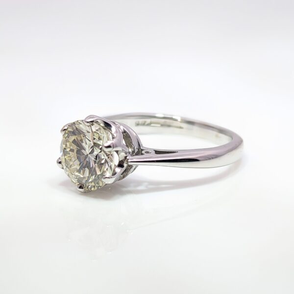 Pre-Loved Victorian Old Cut 1.52ct Diamond Ring 18ct White Gold