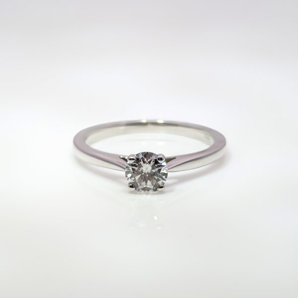18ct White Gold 0.42ct Solitaire Diamond Engagement Ring