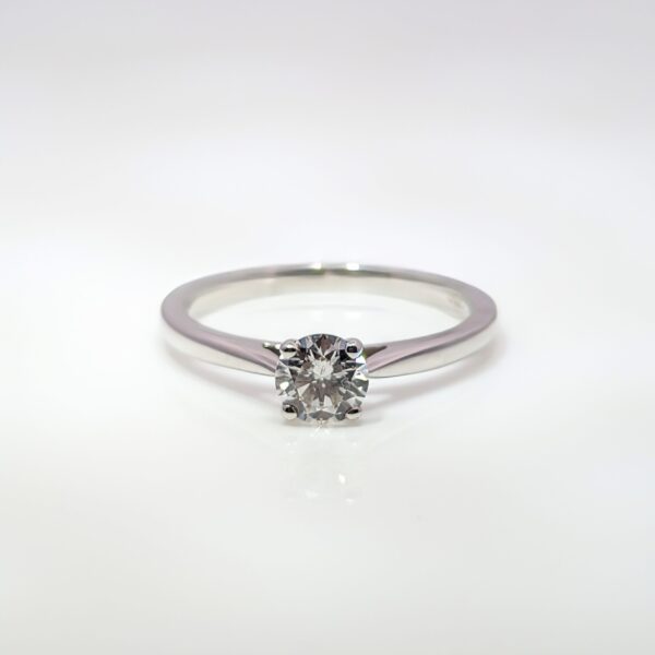 18ct White Gold 0.42ct Solitaire Diamond Engagement Ring
