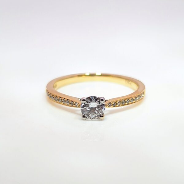 0.30ct Round Brilliant Diamond Ring 18ct Yellow Gold