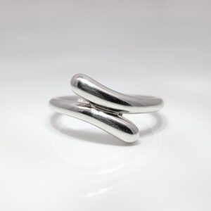 Sterling Silver Cross-Over Ring