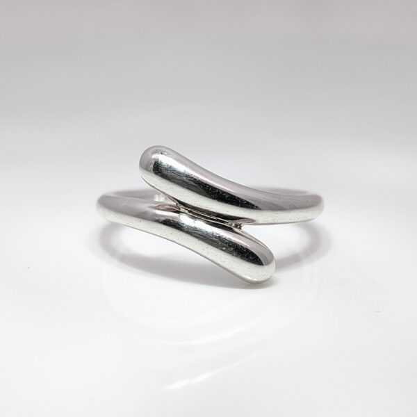 Sterling Silver Cross-Over Ring