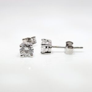 9ct White Gold 1ct Lab Grown Diamond Stud Earrings