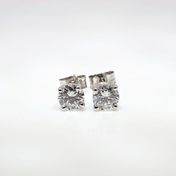 9ct White Gold 1ct Lab Grown Diamond Stud Earrings
