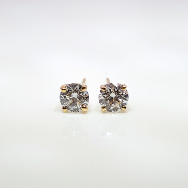 9ct White Gold 1ct Lab Grown Diamond Stud Earrings. D Colour and VS1 Clarity.