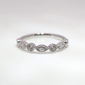 0.40ct Diamond Vintage Style Half Eternity Wedding Ring Platinum | AA5