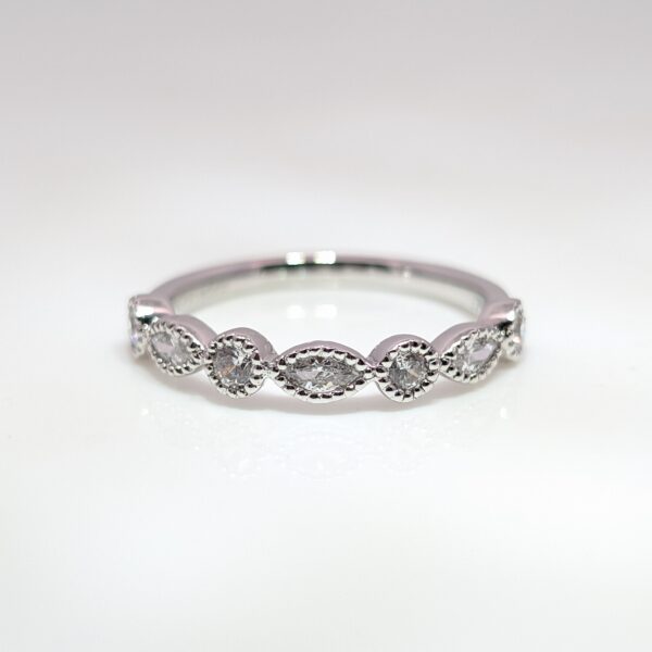 0.40ct Diamond Vintage Style Half Eternity Wedding Ring Platinum | AA5