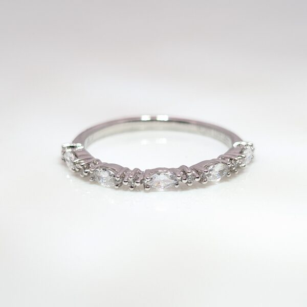 0.37ct Diamond Fancy Shaped Half Eternity Wedding Ring Platinum | AC1