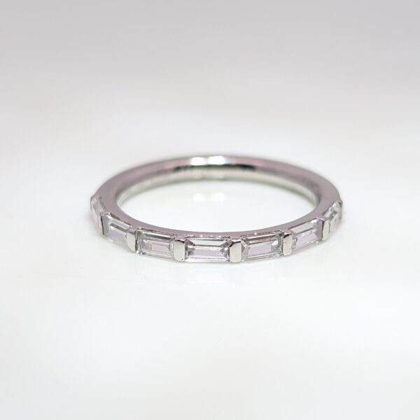 0.55ct Diamond Fancy Shaped Half Eternity Wedding Ring Platinum | AC4