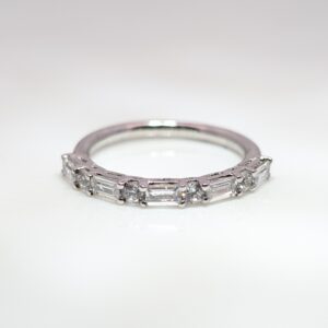 0.60ct Diamond Fancy Shaped Half Eternity Wedding Ring Platinum | AC5