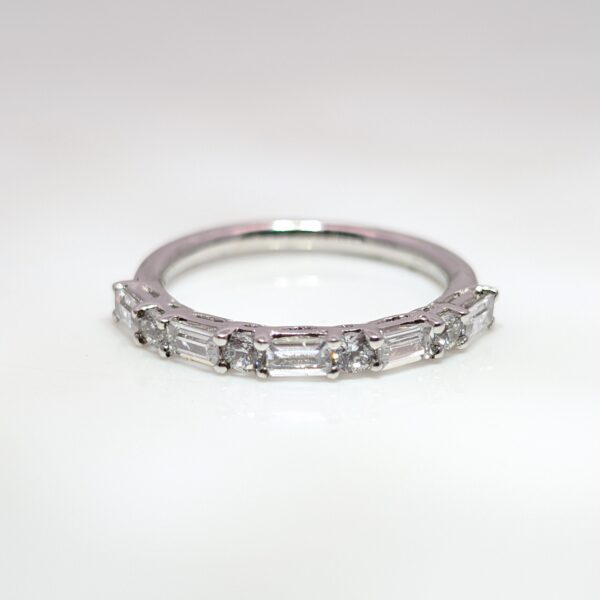 0.60ct Diamond Fancy Shaped Half Eternity Wedding Ring Platinum | AC5