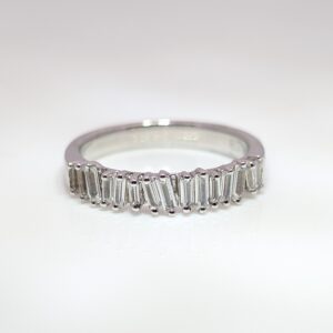0.40ct Diamond Fancy Shaped Half Eternity Wedding Ring Platinum | AC6