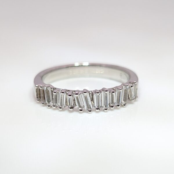 0.40ct Diamond Fancy Shaped Half Eternity Wedding Ring Platinum | AC6