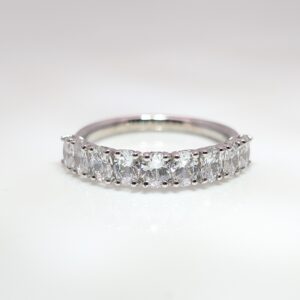 1.45ct Diamond Fancy Half Eternity Wedding Ring Platinum | AD2