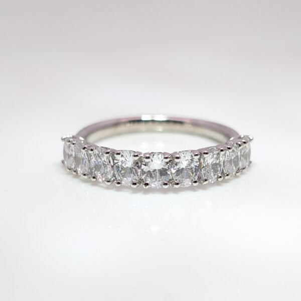 1.45ct Diamond Fancy Half Eternity Wedding Ring Platinum | AD2