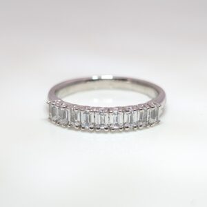 0.78ct Diamond Fancy Half Eternity Wedding Ring Platinum | AD3
