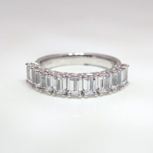 2.20ct Diamond Fancy Half Eternity Wedding Ring Platinum | AD4