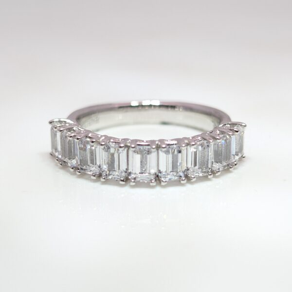 2.20ct Diamond Fancy Half Eternity Wedding Ring Platinum | AD4