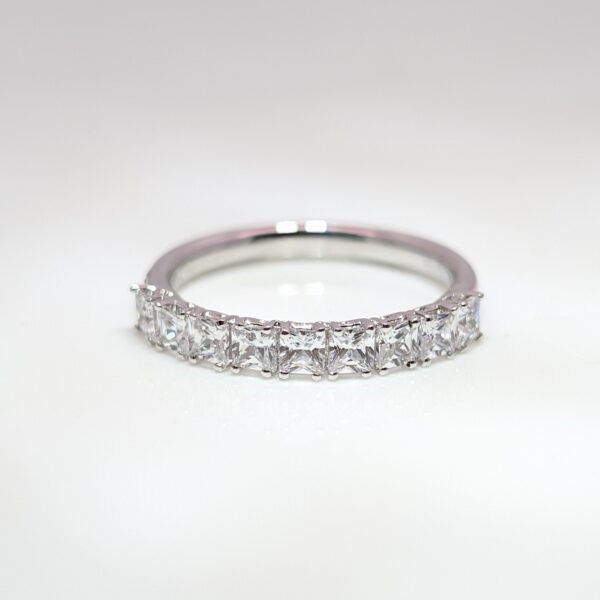 0.75ct Diamond Fancy Half Eternity Wedding Ring Platinum | AD6