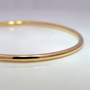 15.90gms 3mm Torque Bangle 9k Yellow Gold | 27213