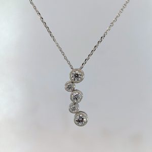 0.44ct Multi-drop Diamond Pendant 18k White Gold | 36485