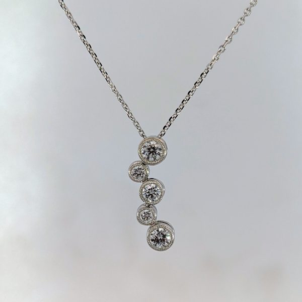 0.44ct Multi-drop Diamond Pendant 18k White Gold | 36485