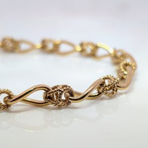 Pre-Loved Twist and Rope Knot Bracelet 9k Yellow Gold | 39147