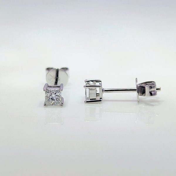 0.32ct Diamond Stud Earrings 18k White Gold | 39741