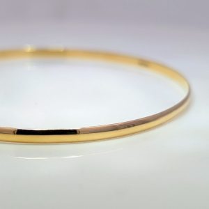 4.7gms 3mm Bangle 9k Yellow Gold | 40778