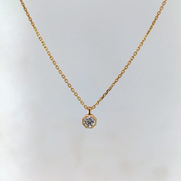 0.15ct Lab Grown Diamond Pendant 9k Yellow Gold | 41004