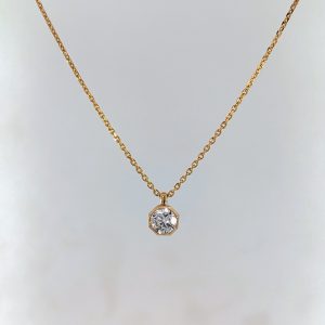 0.25ct Lab Grown Diamond Necklace 9k Yellow Gold | 41005