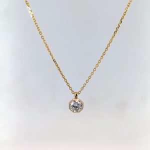 0.30ct Lab Grown Diamond Necklace 9k Yellow Gold | 41006