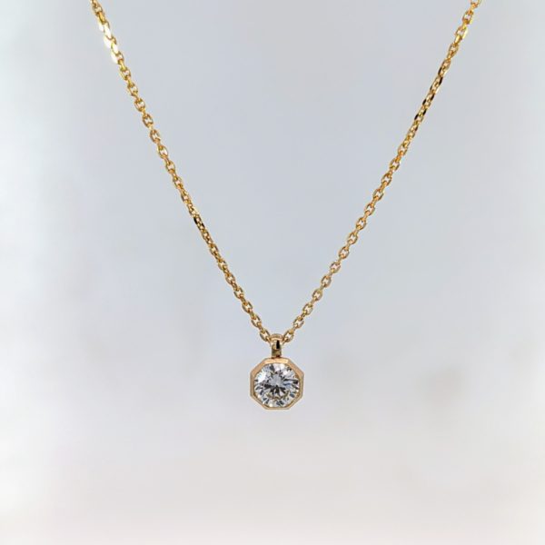 0.30ct Lab Grown Diamond Necklace 9k Yellow Gold | 41006