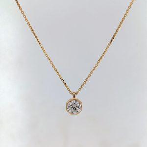 0.50ct Lab Grown Diamond Necklace 9k Yellow Gold | 41008