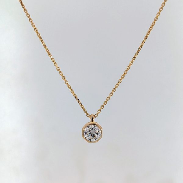 0.50ct Lab Grown Diamond Necklace 9k Yellow Gold | 41008